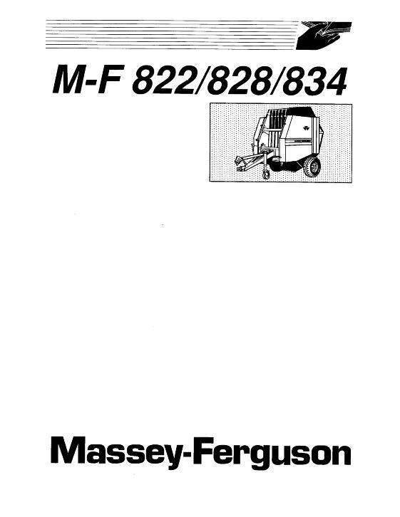 AGCO 822 828 834 Baler Round Operator Manual 1449691M1 English 1 AGCO 822 828 834 Baler Round Operator Manual 1449691M1 English
