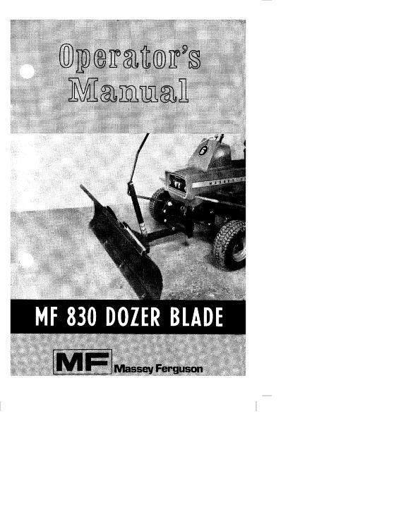 AGCO 830 Dozer Blade (attachment) Operator Manual 1448236M1 English 1 AGCO 830 Dozer Blade (attachment) Operator Manual 1448236M1 English