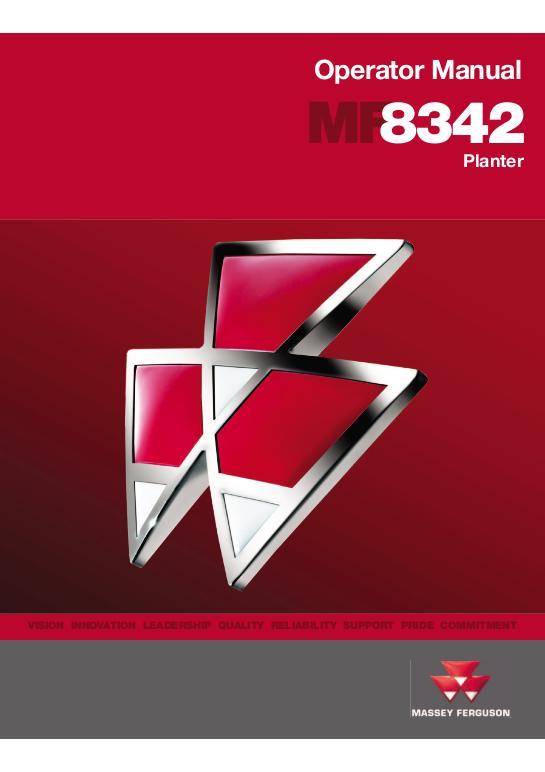 AGCO 8342 Planter Operator Manual 700729869D English 1 AGCO 8342 Planter Operator Manual 700729869D English