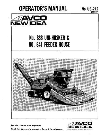 AGCO 838 841 Husker Operator Manual 986197 English 1 AGCO 838 841 Husker Operator Manual 986197 English