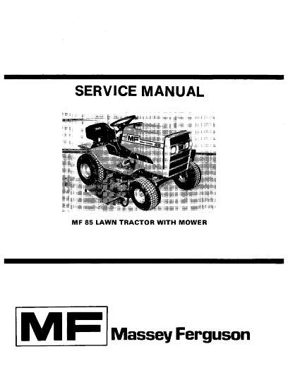 AGCO 85 Lawn Tractor Service Manual 1448786M2 English