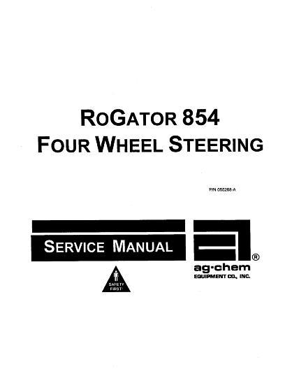 AGCO 854 RoGator 4-Wheel Steer (section) Service Manual AG055268 English