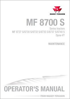 AGCO 8727S to 8740S Tractor (Dyna-VT, all cabs, maintenance) Operator Manual ACT005091A English 1 AGCO 8727S to 8740S Tractor (Dyna-VT, all cabs, maintenance) Operator Manual ACT005091A English
