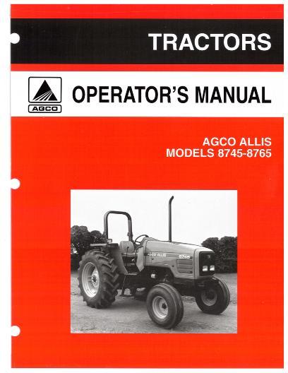 AGCO 8745 8765 Tractor (footstep, Cummins engine) Operator Manual 1857206M1 English 1 AGCO 8745 8765 Tractor (footstep, Cummins engine) Operator Manual 1857206M1 English