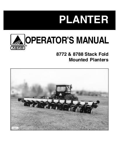 AGCO 8772 8788 Planter (stack fold, mounted) Operator Manual 437288B English 1 AGCO 8772 8788 Planter (stack fold, mounted) Operator Manual 437288B English