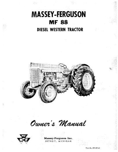AGCO 88 Tractor (diesel) Operator Manual 690439M1 English 1 AGCO 88 Tractor (diesel) Operator Manual 690439M1 English