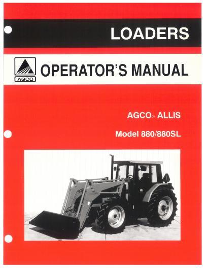 AGCO 880 880SL Loader Operator Manual 71511335 English 1 AGCO 880 880SL Loader Operator Manual 71511335 English
