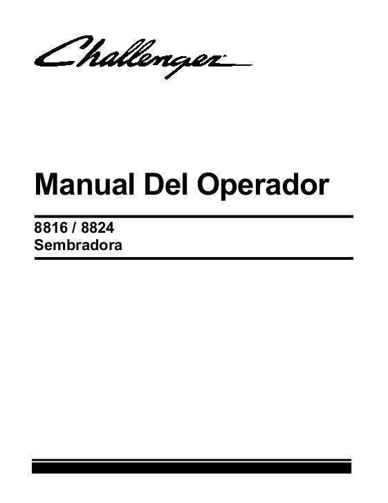 AGCO 8816 8824 Planter Operator Manual 700731609F Spanish