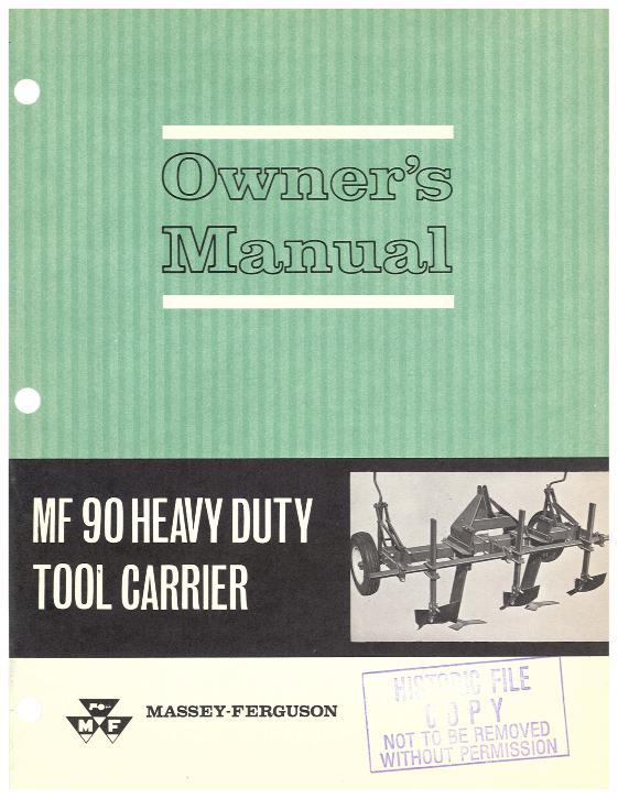 AGCO 90 Tool Carrier Operator Manual 690604M1 English 1 AGCO 90 Tool Carrier Operator Manual 690604M1 English