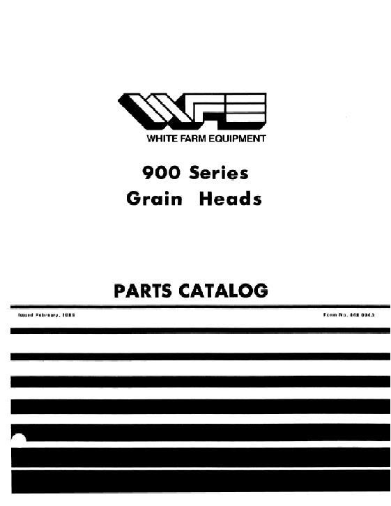 AGCO 900 Series Grain Head (12 - 24 ft) Parts Book W448094A English