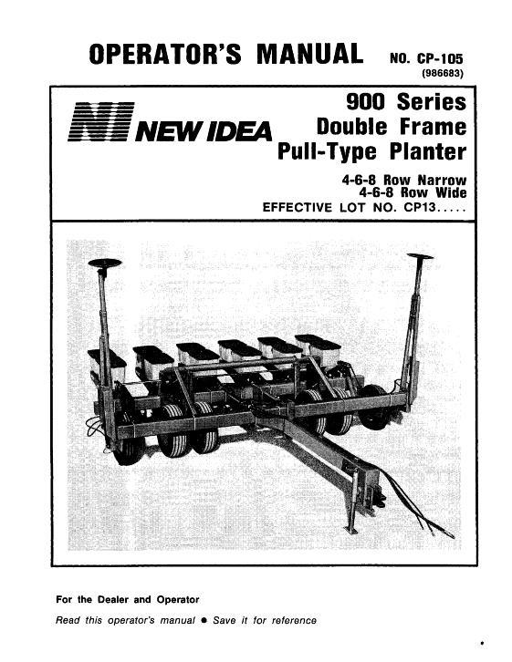 AGCO 900 Series Planter (double frame, pull type) Operator Manual 986683 English 1 AGCO 900 Series Planter (double frame, pull type) Operator Manual 986683 English