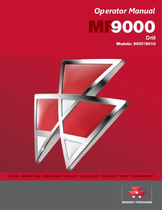 AGCO 9007 9010 Grain Drill Operator Manual 9971054MFE English 1 AGCO 9007 9010 Grain Drill Operator Manual 9971054MFE English