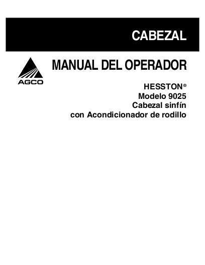 AGCO 9025 Auger Header Operator Manual 700728491B Spanish 1 AGCO 9025 Auger Header Operator Manual 700728491B Spanish