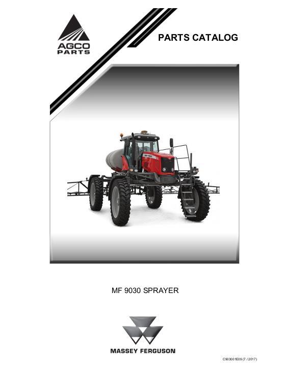 AGCO 9030 Sprayer Parts Book C903001E09 English