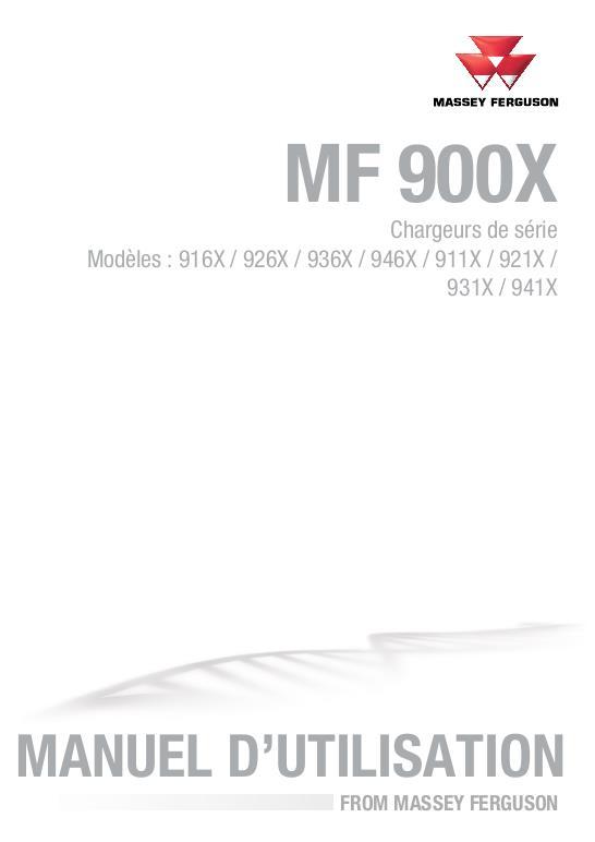 AGCO 911X 916X 921X 926X 931X 936X 941X 946X Loader Operator Manual AL12166398B French 1 AGCO 911X 916X 921X 926X 931X 936X 941X 946X Loader Operator Manual AL12166398B French