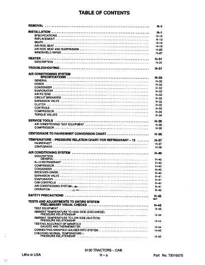 AGCO 9130 9150 9170 9190 Tractor (cab section) Service Manual 79010075 English
