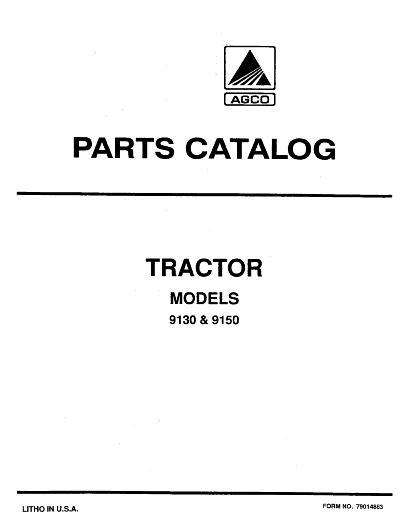 AGCO 9130 9150 Tractor Parts Book 79014883 English