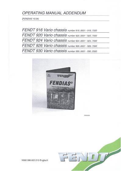 AGCO 916 920 924 926 930 Vario Tractor (suppl., sn 6001-7000) Operator Manual 72420638 English 1 AGCO 916 920 924 926 930 Vario Tractor (suppl., sn 6001-7000) Operator Manual 72420638 English