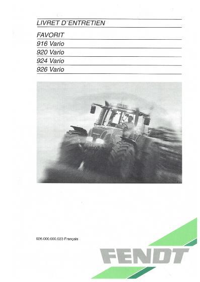 AGCO 916 920 924 926 Favorit Tractor (Vario) Operator Manual 72424917 French 1 AGCO 916 920 924 926 Favorit Tractor (Vario) Operator Manual 72424917 French