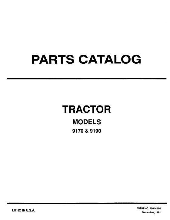 AGCO 9170 9190 Tractor Parts Book 79014884 English