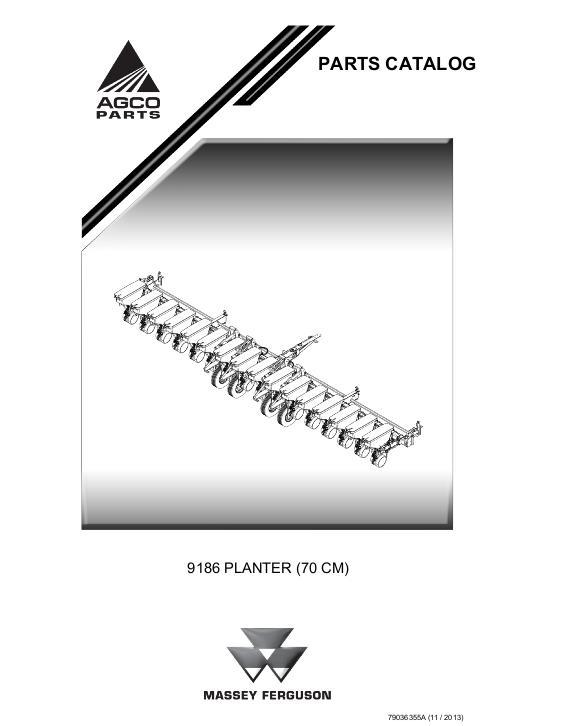 AGCO 9186 Planter (70cm) Parts Book 79036355A English