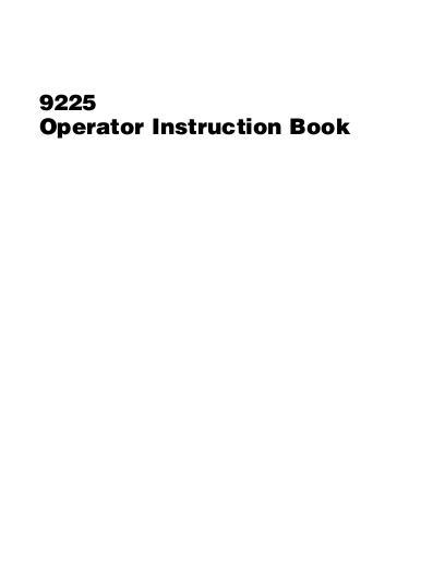 AGCO 9225 Windrower Tractor Operator Manual 700729507F English 1 AGCO 9225 Windrower Tractor Operator Manual 700729507F English