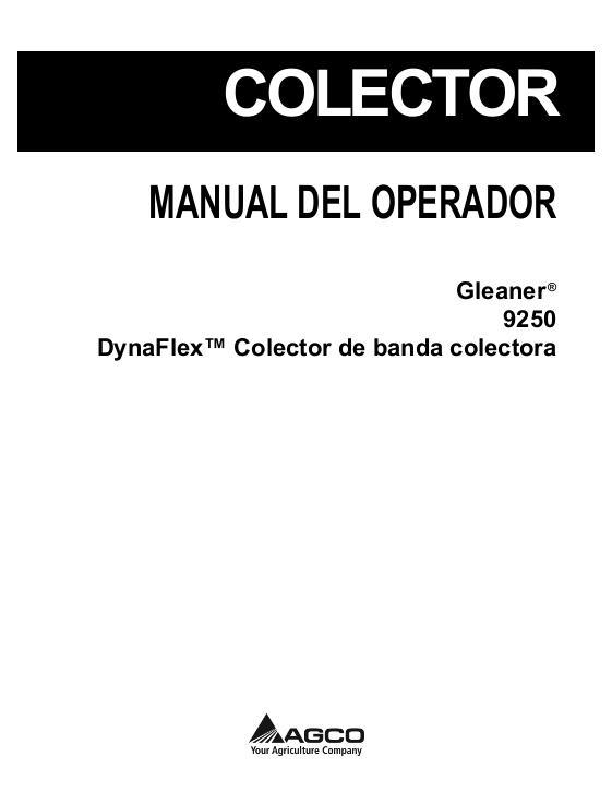 AGCO 9250 Draper Header Operator Manual 700735833D Spanish 1 AGCO 9250 Draper Header Operator Manual 700735833D Spanish