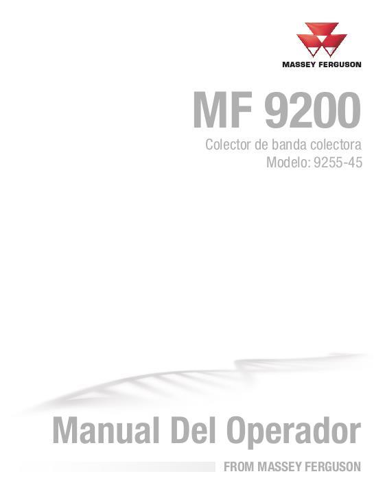 AGCO 9255 DynaFlex Draper Header (45 foot only) Operator Manual ACW252915A Spanish 1 AGCO 9255 DynaFlex Draper Header (45 foot only) Operator Manual ACW252915A Spanish