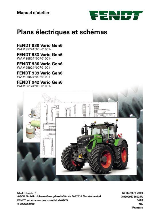 AGCO 930 933 936 939 942 (Gen 6) No Am Schematics (section) Service Manual 72655422A French