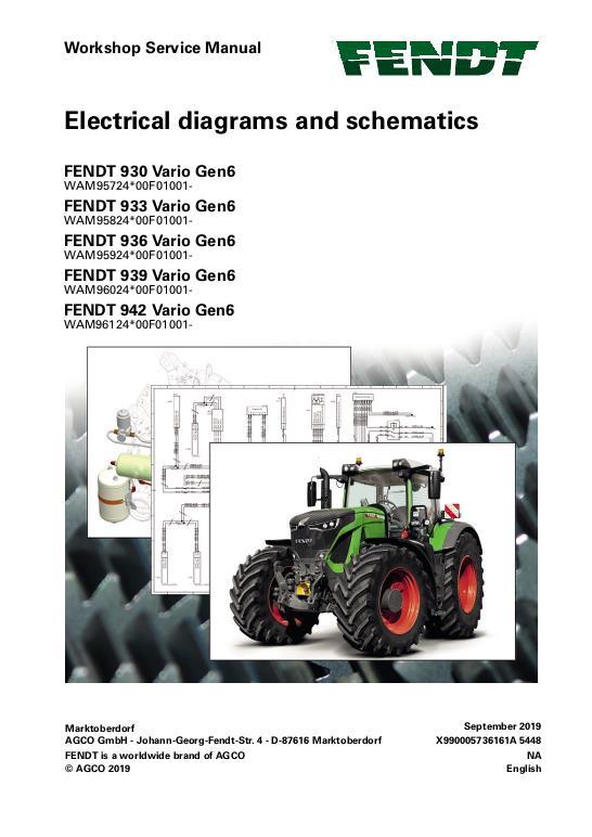 AGCO 930 933 936 939 942 Gen6 No Am Schematics (section) Service Manual 72655423A English