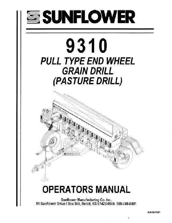 AGCO 9310 Pasture Drill (pull type) Operator Manual SN997561 English 1 AGCO 9310 Pasture Drill (pull type) Operator Manual SN997561 English