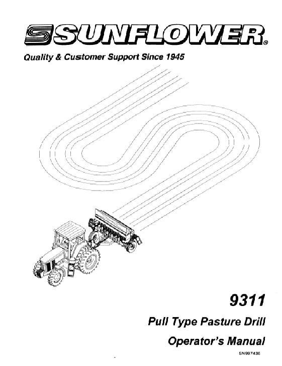 AGCO 9311 Pasture Drill (pull type) Operator Manual SN997436 English 1 AGCO 9311 Pasture Drill (pull type) Operator Manual SN997436 English