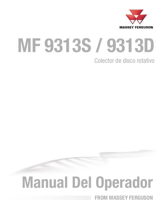 AGCO 9313S 9313D Rotary Disc Header Operator Manual ACX243027A Spanish 1 AGCO 9313S 9313D Rotary Disc Header Operator Manual ACX243027A Spanish