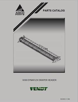 AGCO 9330 DynaFlex Draper Header Parts Book 652416NAC English