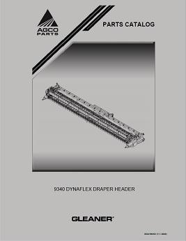 AGCO 9340 DynaFlex Draper Header Parts Book 652410NAC English
