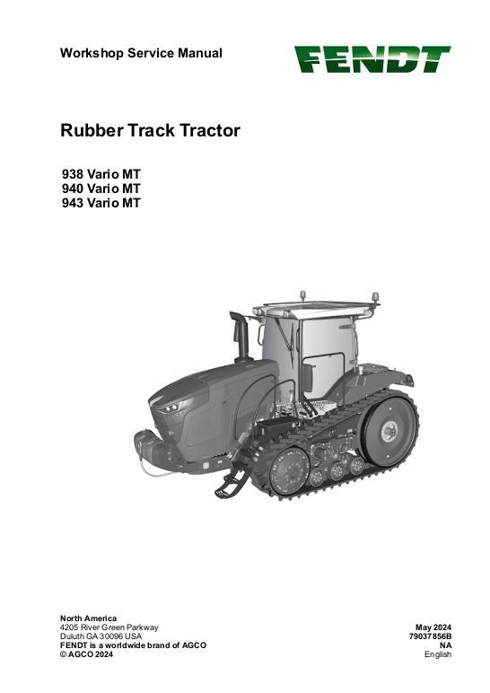 AGCO 938 Vario MT 940 Vario MT 943 Vario MT MY 23- (packet) Service Manual 79037856B English