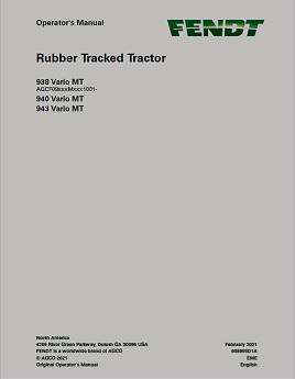 AGCO 938 Vario MT 940 Vario MT 943 Vario MT Tractor (CE) Operator Manual 608955D1A English 1 AGCO 938 Vario MT 940 Vario MT 943 Vario MT Tractor (CE) Operator Manual 608955D1A English