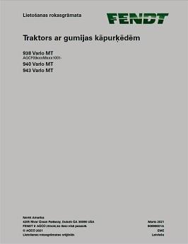 AGCO 938 Vario MT 940 Vario MT 943 Vario MT Tractor (CE) Operator Manual 608960D1A Latvian 1 AGCO 938 Vario MT 940 Vario MT 943 Vario MT Tractor (CE) Operator Manual 608960D1A Latvian