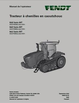 AGCO 938 Vario MT 940 Vario MT 943 Vario MT Tractor (tier 4) Operator Manual 589612D1G French 1 AGCO 938 Vario MT 940 Vario MT 943 Vario MT Tractor (tier 4) Operator Manual 589612D1G French