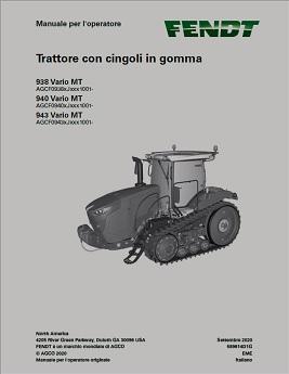 AGCO 938 Vario MT 940 Vario MT 943 Vario MT Tractor (tier 4) Operator Manual 589614D1G Italian 1 AGCO 938 Vario MT 940 Vario MT 943 Vario MT Tractor (tier 4) Operator Manual 589614D1G Italian