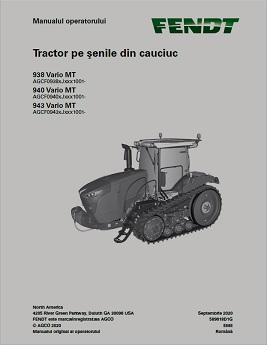 AGCO 938 Vario MT 940 Vario MT 943 Vario MT Tractor (tier 4) Operator Manual 589618D1G Romanian 1 AGCO 938 Vario MT 940 Vario MT 943 Vario MT Tractor (tier 4) Operator Manual 589618D1G Romanian