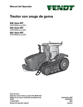 AGCO 938 Vario MT 940 Vario MT 943 Vario MT Tractor (tier 4) Operator Manual 594326D1G Spanish 1 AGCO 938 Vario MT 940 Vario MT 943 Vario MT Tractor (tier 4) Operator Manual 594326D1G Spanish