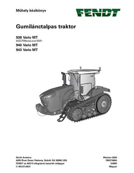 AGCO 938 Vario MT 940 Vario MT 943 Vario MT (stage V) (packet) Service Manual 79037568A Romanian