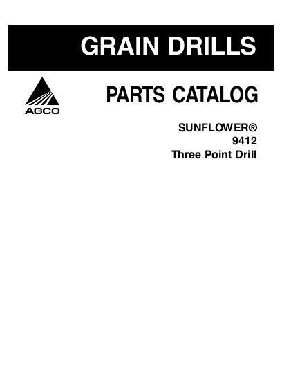 AGCO 9412 Grain Drill (3 point) Parts Book 79023730B English