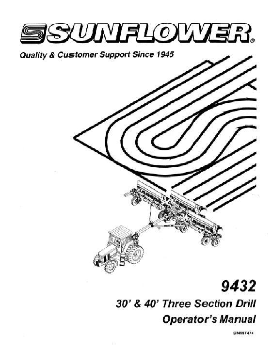 AGCO 9432 Grain Drill (folding, 30 & 40 ft) Operator Manual SN997474 English 1 AGCO 9432 Grain Drill (folding, 30 & 40 ft) Operator Manual SN997474 English