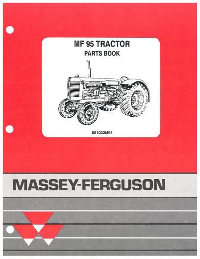 AGCO 95 Tractor Parts Book 651032M91 English