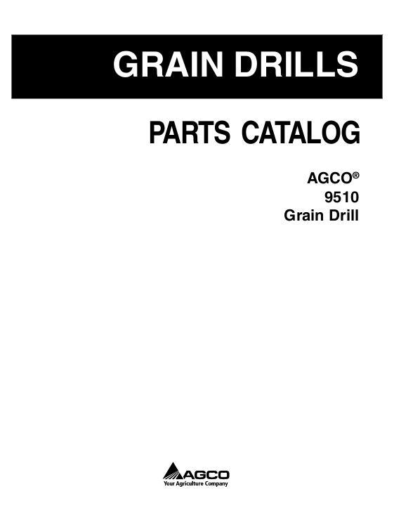 AGCO 9510 Grain Drill Parts Book 79033104C English