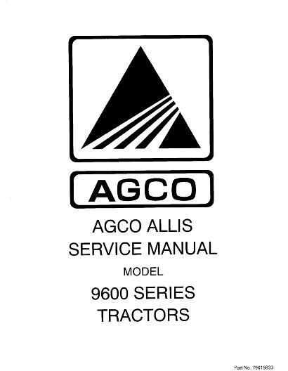 AGCO 9630 9650 9670 9690, 9635 9655 9675 9695 9815 (packet) Service Manual 79015833 English
