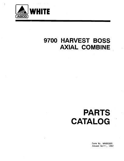 AGCO 9700 Combine Parts Book W448088B English