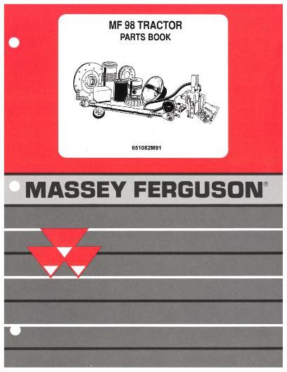AGCO 98 Tractor Parts Book 651082M91 English